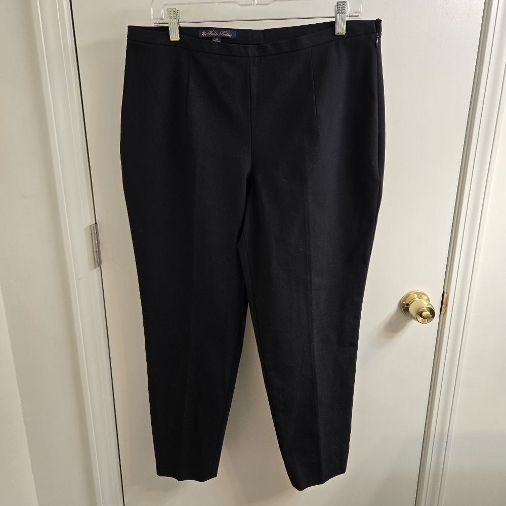 Brooks Brothers Capri Pants, Cotton Blend Stretchy, Black, Size 12, NWT